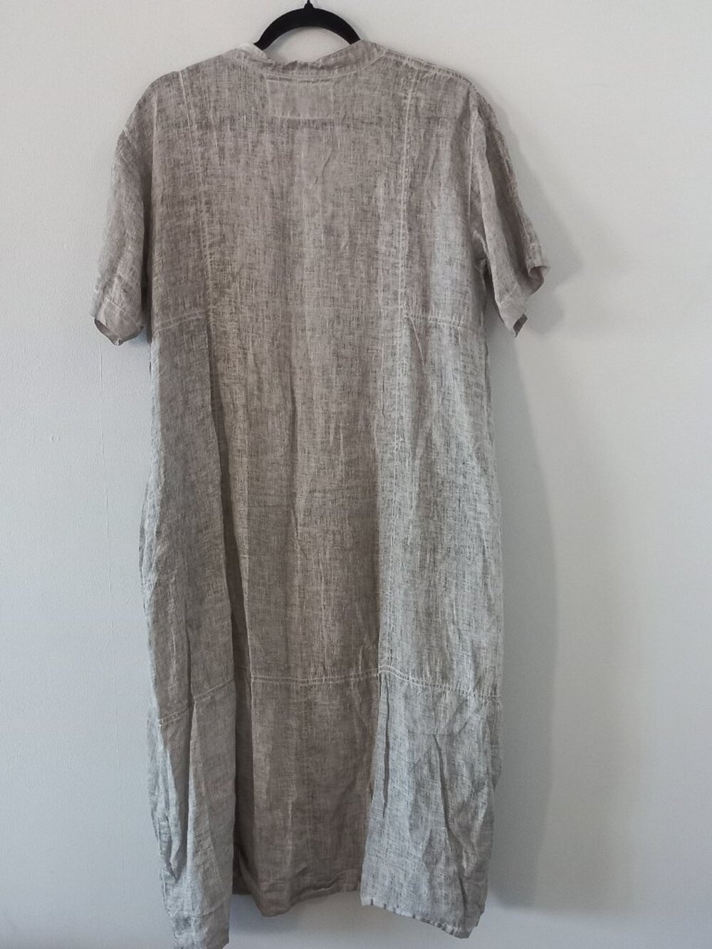 GRIZAS washed linen short sleeve dress - Picture 10 of 12
